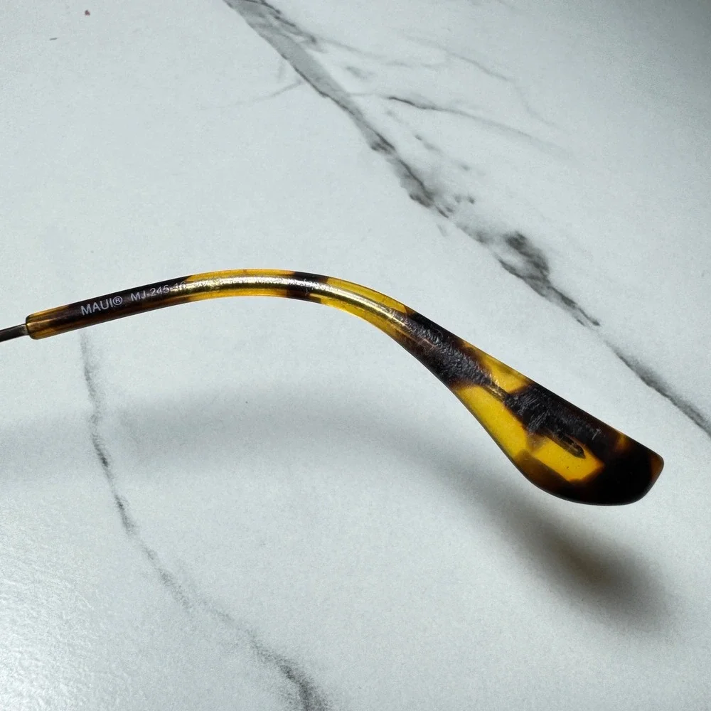 Maui Jim Baby Beach MJ-245 Gold Titanium Aviator Sunglasses Frames Only